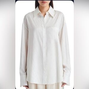 TWP Big Joe White Cotton Shirt Size M/L Oversized